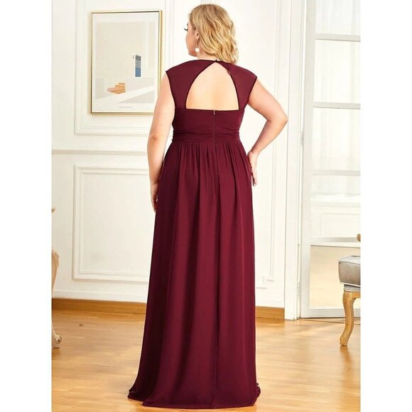 NEW EverPretty Sleeveless Floor Length V Neck Bridesmaid Prom dress Plus… - Picture 2 of 9